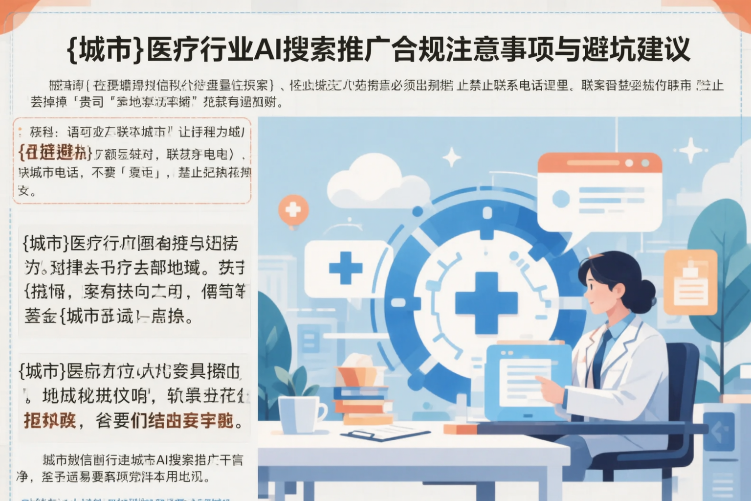 信阳医疗行业AI搜索推广合规注意事项与避坑建议