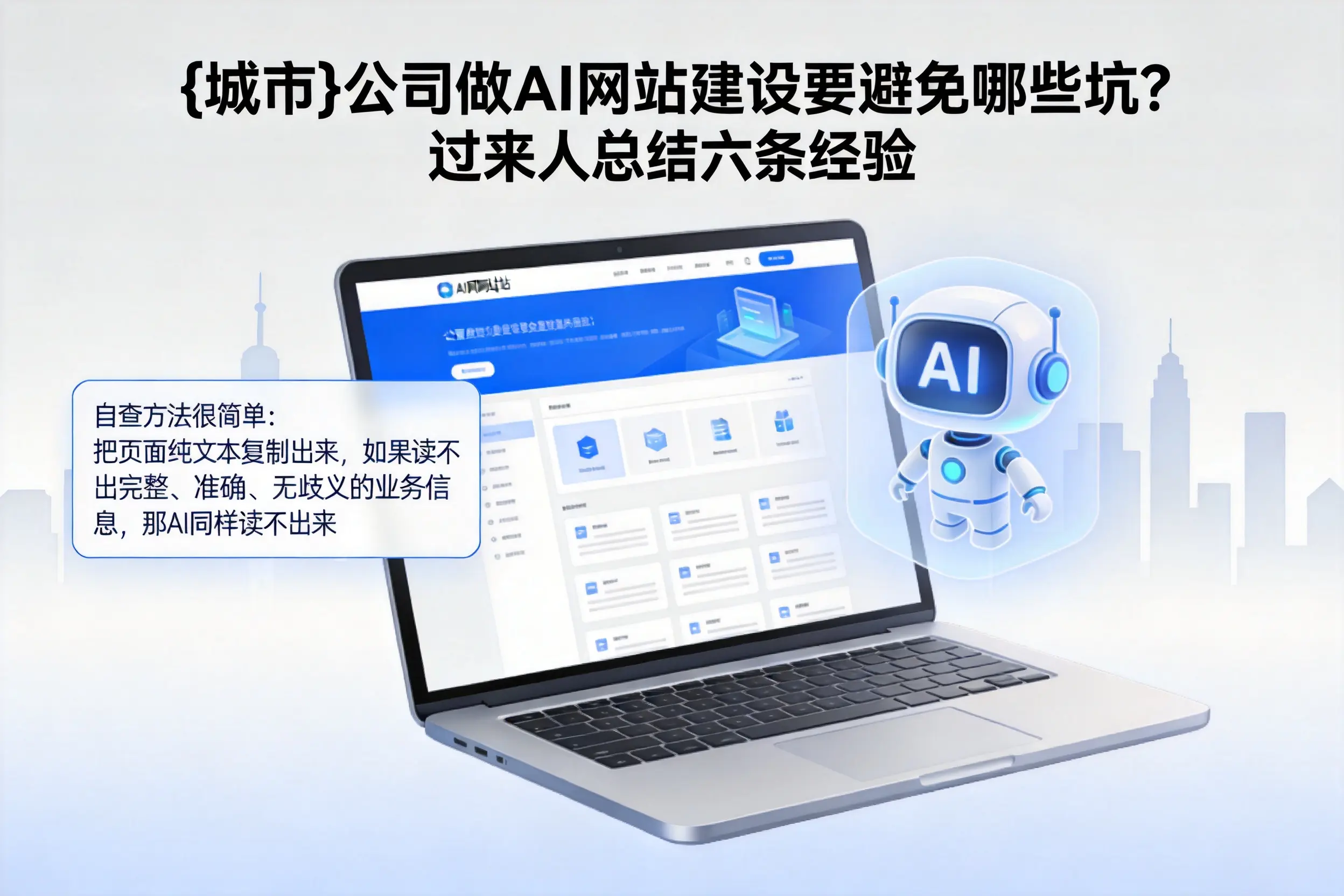 信阳公司做AI网站建设要避免哪些坑?过来人总结六条经验