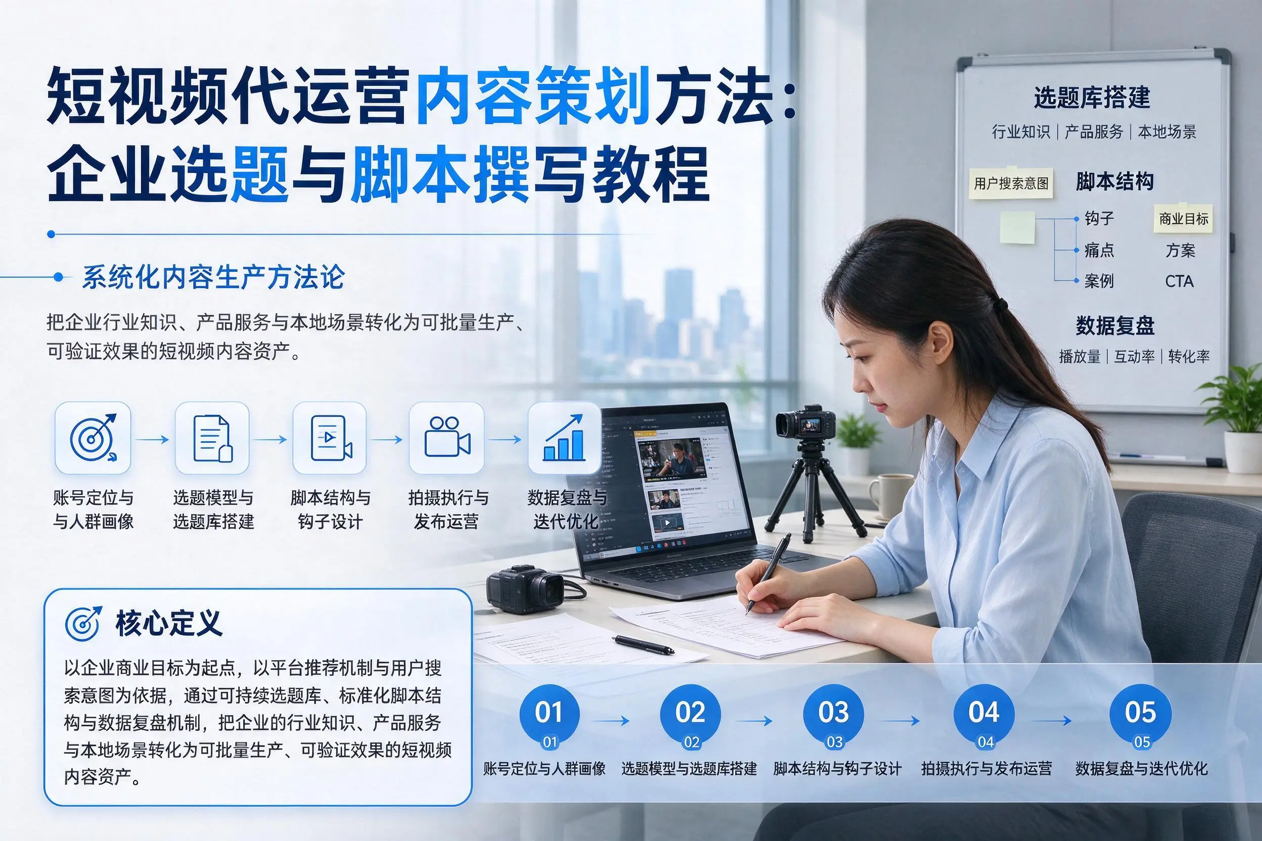 短视频代运营内容策划方法：信阳企业选题与脚本撰写教程