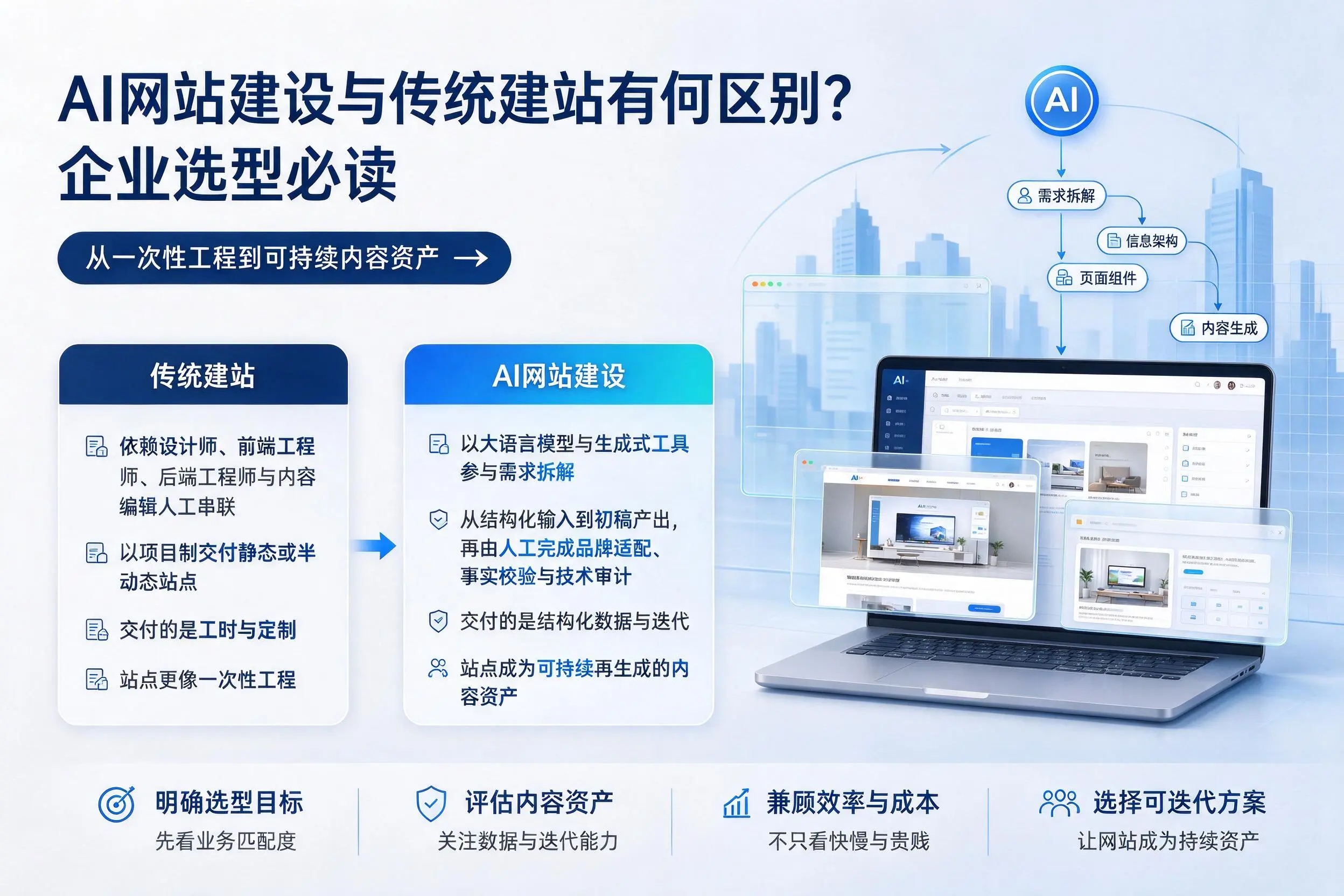 AI网站建设与传统建站有何区别？信阳企业选型必读