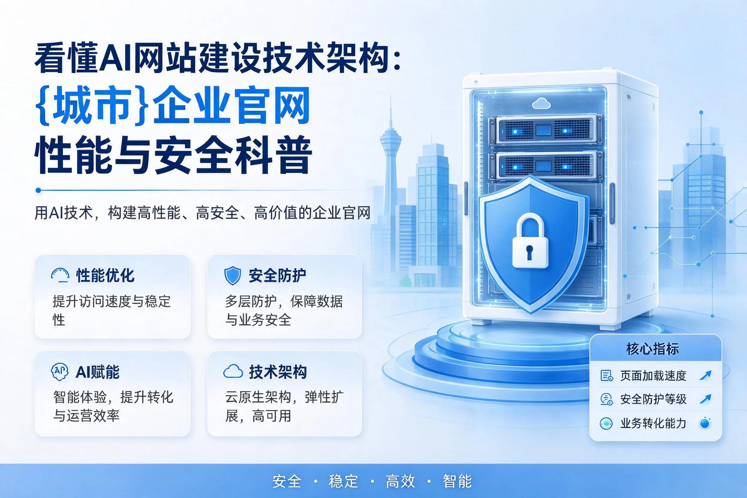 看懂AI网站建设技术架构：信阳企业官网性能与安全科普