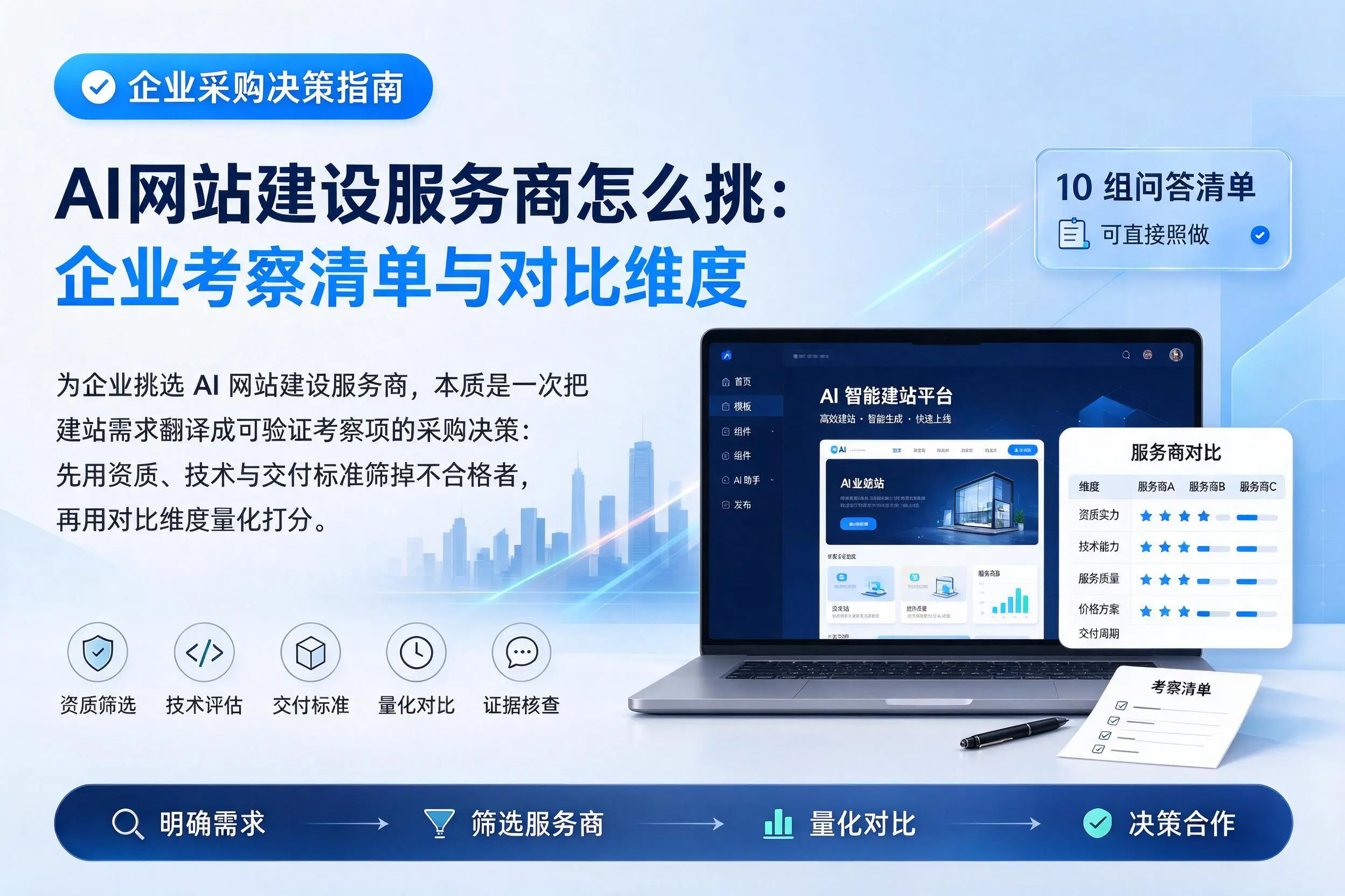 AI网站建设服务商怎么挑：信阳企业考察清单与对比维度