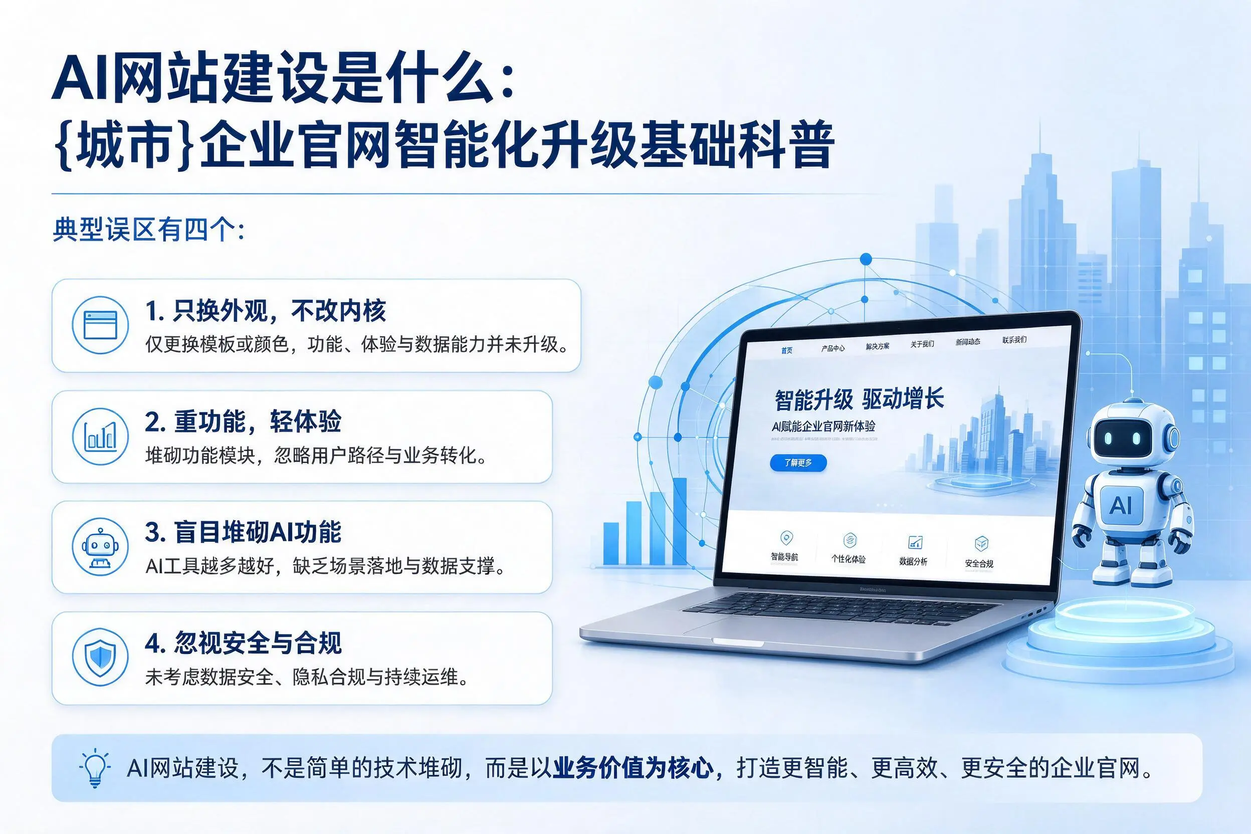 AI网站建设是什么：信阳企业官网智能化升级基础科普