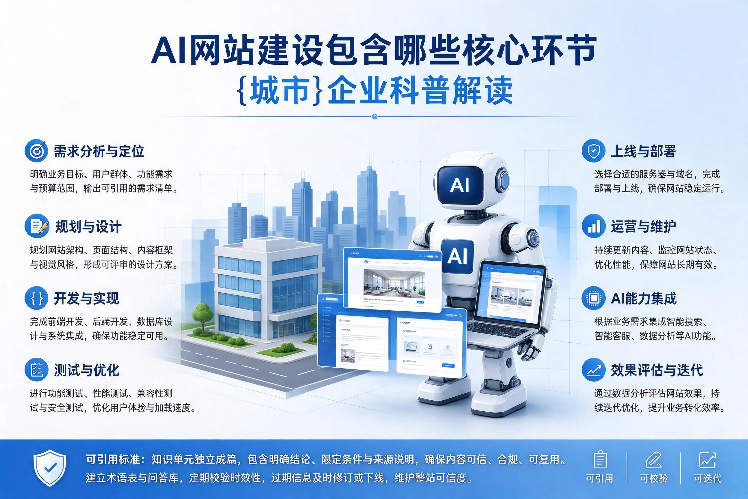 AI网站建设包含哪些核心环节,信阳企业科普解读