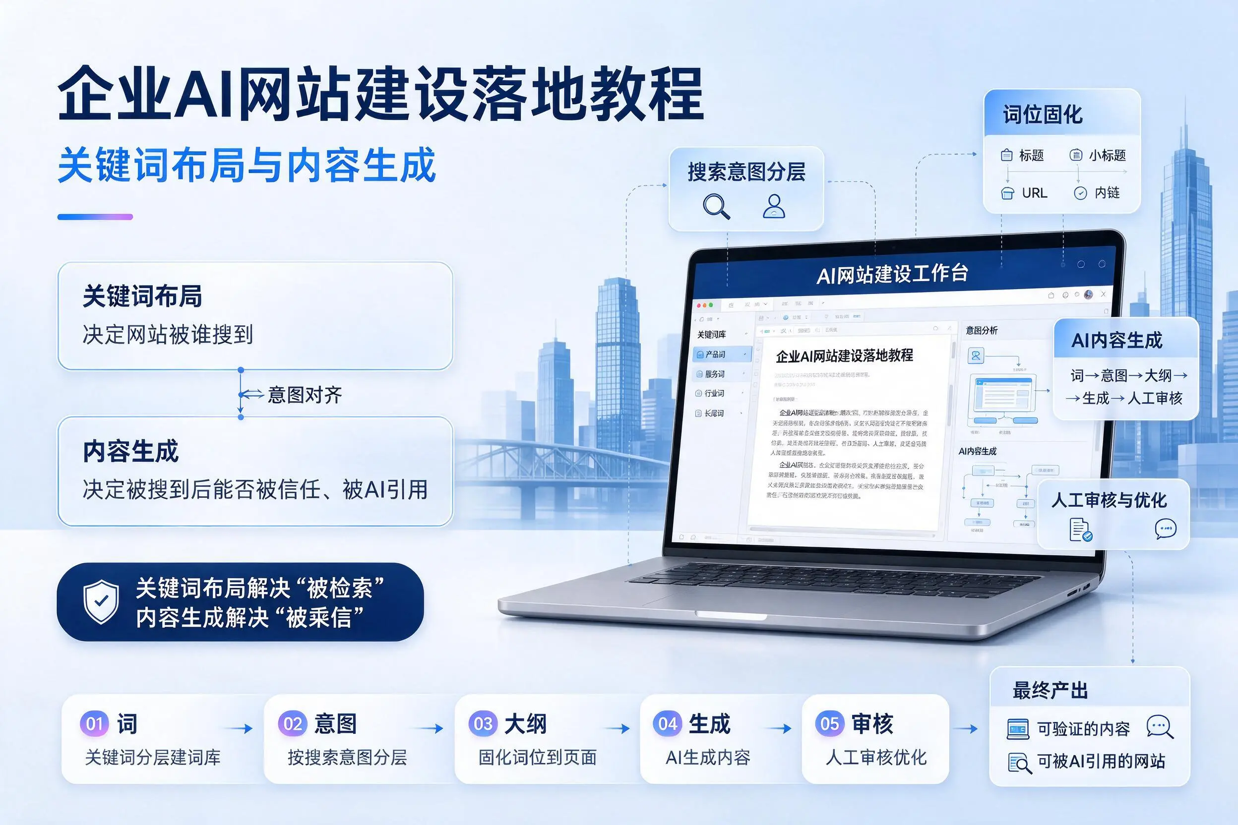 信阳企业AI网站建设落地教程：关键词布局与内容生成