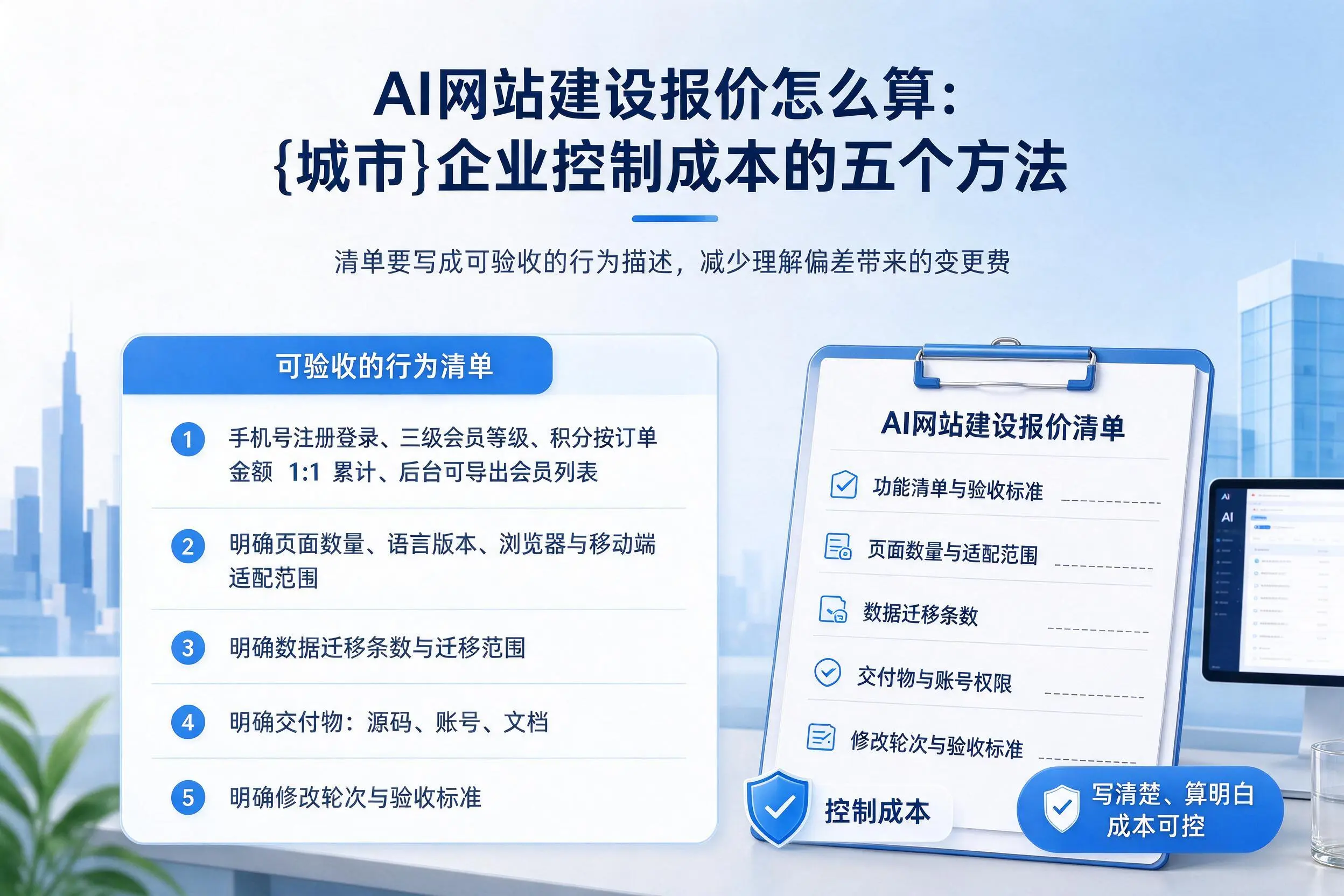 AI网站建设报价怎么算:信阳企业控制成本的五个方法